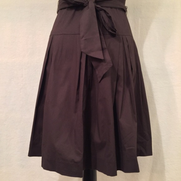 hoshanna brown boatneck stretch cotton fit & flare dress - Picture 6 of 8